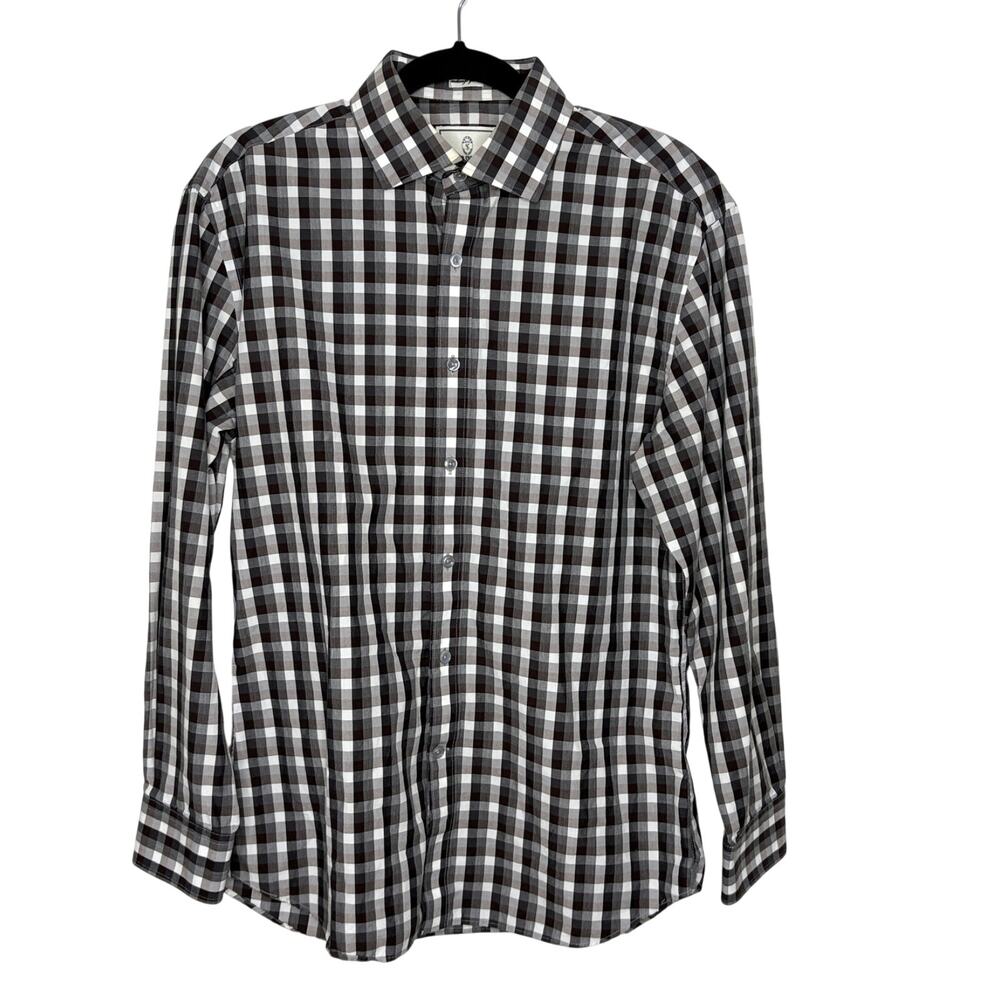 Todd Snyder Size 16 32/33 Dress Shirt Button Up Gingham Check Melange Yarns Prep